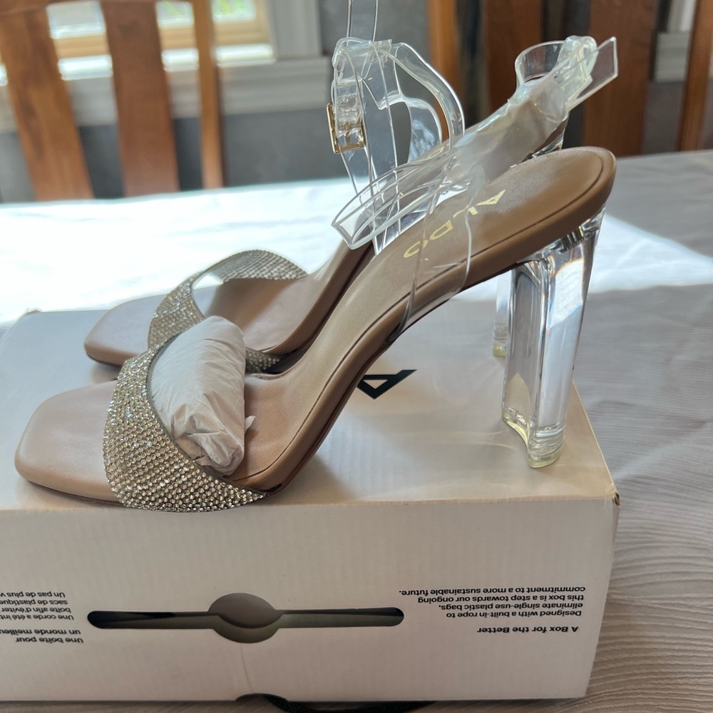 Aldo Miracia Clear Heel Shoes Size 6